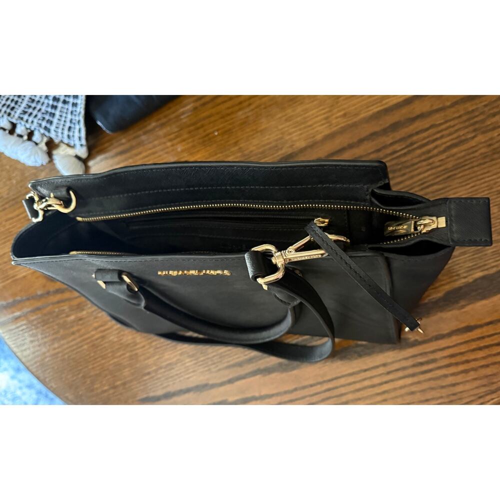 Authentic Michael Kors Black Saffiano Leather Selma Satchel Bag - Picture 4 of 12